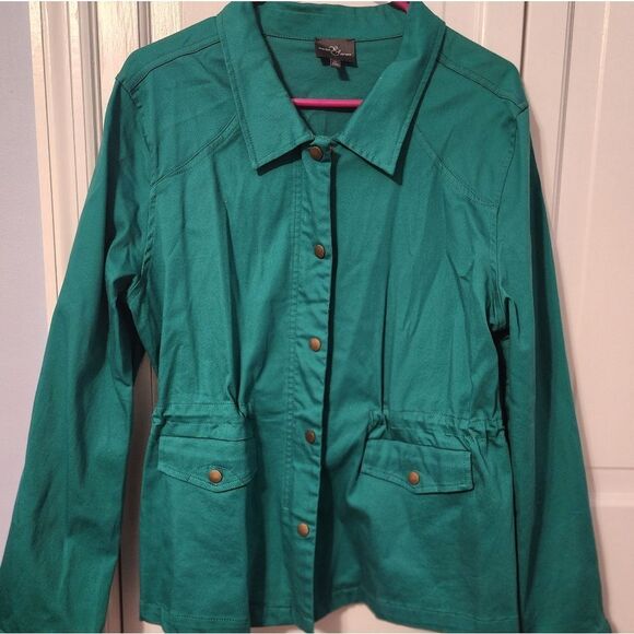 Super Cute unique Green Fall Outer‎ buttoned jacket. Stunning buttons. New - Picture 1 of 8